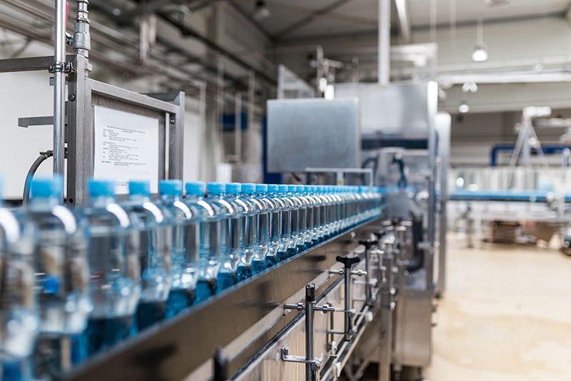 Bottle cleaning and filling line supplied to a player in the bottled water industry 